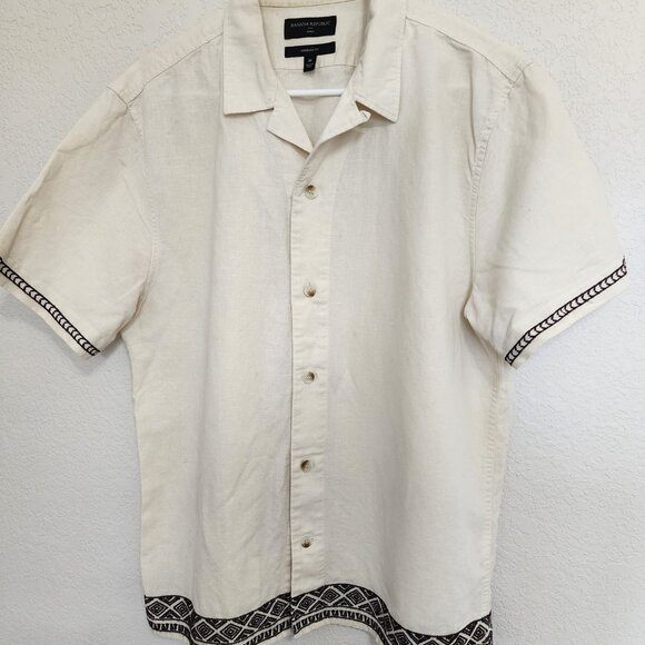 Banana Republic Other - Banana Republic Men's Medium Linen Short Sleeve Button up Shirt